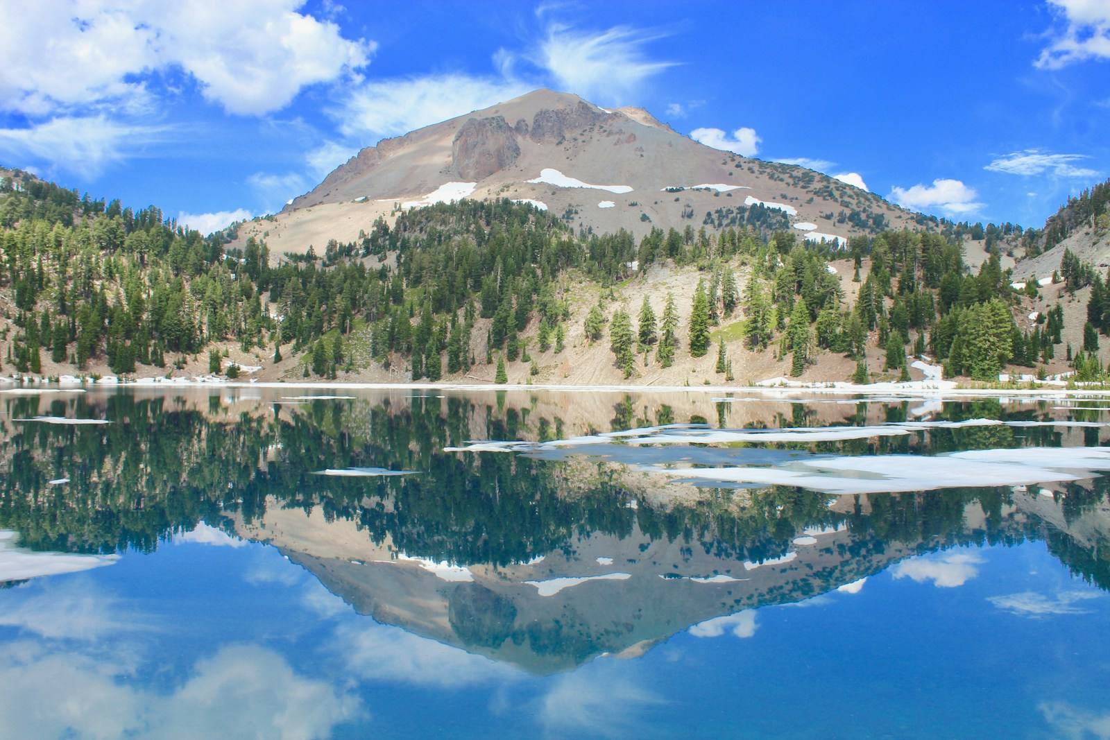 I was traveling around Lassen Volcanic National Park for a few days, and each day I went back to this spot because it would look drastically