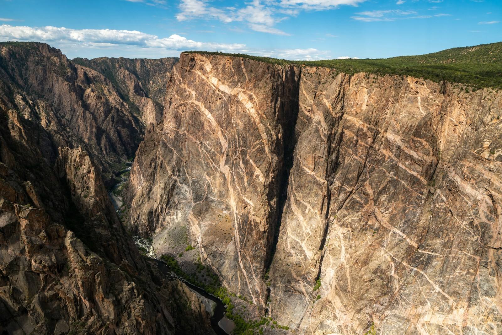 The famous Painted Wall of the Black Canyon of the Gunnison Gorge